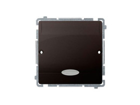 SIMON BASIC Wyłącznik hotelowy pojedynczy z podświetleniem LED Imax0 (2) A czekoladowy BMWH1.02/47 KONTAKT SIMON