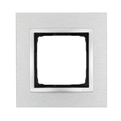 Ramka pojedyncza metalowa inox klasyczny DRN1/77 Kontakt Simon54 Nature