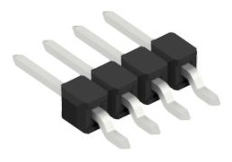 Pin header, 4 pole, pitch 2.54 mm, straight, black, 10050125