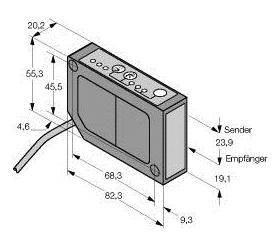 Turck Czujnik odległości PNP, Zamykający LG5B65PU