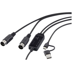 Renkforce Rf-6439636 Adapter Black 2 M 2X Din 5-Pin To 1X USB-C USB-A