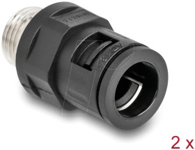 60453 Conduit fitting with brass M16 external thread, black, 2 pieces