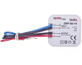 Zasilacz LED dopuszkowy 14V DC 8W ZNP-08-14 LDX10000029