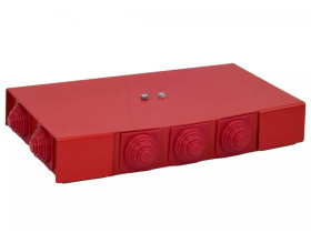 Puszka przeciwpożarowa prostokątna E90 przelotowa 200x105x35mm czerwony 84622636 SIMET