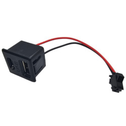 Gniazdo USB-A/USB-C do obudowy Podwójne, Przewód 10cm