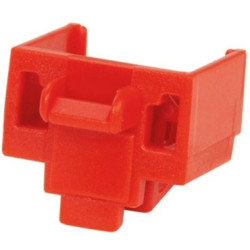 Locking insert, red, snap-in mounting, for RJ45 socket, PSL-DCJB, package with 10 pieces