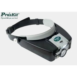 Lupa nagłowna z podświetleniem LED zasilanie 2x baterie AA lupy: 89x29mm (2sztuki) średnica 29mm (1sztuka) MA-016 20900