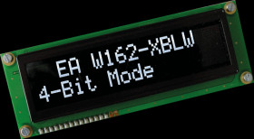 EA W162-XBLW Display OLED, 2x16, 122x44mm, white