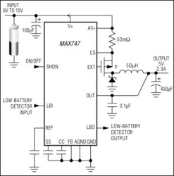High-Efficiency, PWM, Step-Down Controller (External P-Channel Driver)