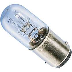 Incandescent bulb, BA15d, 10 W, 30 V (DC), clear, 100018