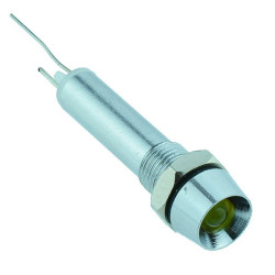 Yellow LED 6mm Recessed Metal Panel Indicator 12V