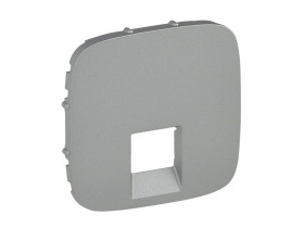 VALENA ALLURE Plakietka aluminium gniazda pojedyncze RJ11 kategorii 6 UTP 755417 LEGRAND
