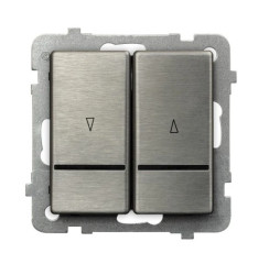 Sonata Łącznik żaluzjowy z podświetleniem niebieskim z blokadą mechaniczną stal inox ŁP-7RMBS/m/37