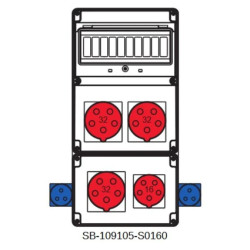 Rozdzielnica 3x5x32A 1x5x16A 2x3x16A INA=32A IP54 SB-109105-S0160-54