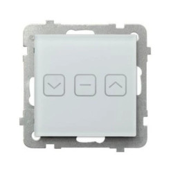 SONATA TOUCH Łącznik dotykowy żaluzjowy z podświetleniem + Wi-Fi białe szkło szronione ŁPDT-7RS/m/78