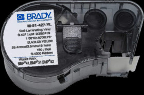 Labelling tape cartridge, 25.4 mm, tape transparent, font black, M4-51-427