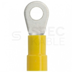Końcówka oczkowa izolowana typ KC DIN 6mm2 / M6 miedziana cynowana galwanicznie zółte 100szt.