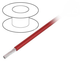 3254-RD005 Przewód na rolce 30,5m linka Cu 16AWG PVC czerwony 300V