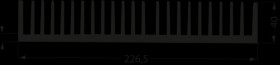 Profile heat sink, 50x226.5x40mm, 0.9K/W