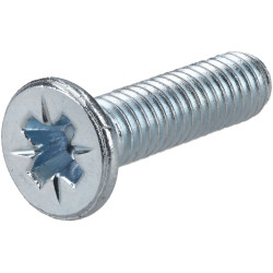 R-TECH 337076 Pozi Countersunk Machine Screws BZP M4 16mm - Pack Of 100