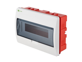 Rozdzielnica podtynkowa 12 modułowa 1x12M drzwi transparentne IP40 ELEGANT RP 2413-01 ELEKTRO-PLAST NASIELSK