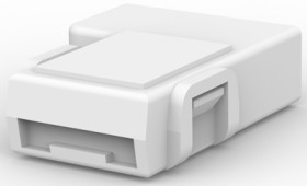 Insulating housing for 6.35 mm, 1 pole, PVC, natural, 2-180984-0