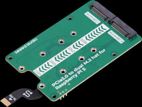103110065 Raspberry Pi - PCIe 3.0 to 2x M.2 for Raspberry Pi 5