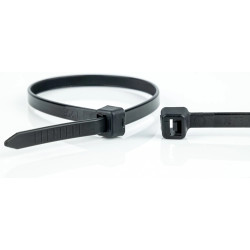 Cable tie, PA, (L x W) 250 x 4.8 mm, bundle-Ø 60 mm, black, UV resistant, -40 to 85 °C, 110156071, package with 100 pieces