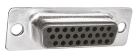 Złącze D-Sub 44-pinowe Żeński Kątowe Montaż na kablu raster 2.99mm Złoto na niklu
