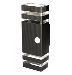 Lampa elewacyjna RIOS kinkiet dwukierunkowy 2xE27 + PIR czujnik ruchu kolor czarny MK MEGAKABEL