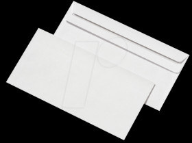 Envelopes without windows, DIN long, self-adhesive