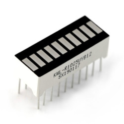 Wyświetlacz LED linijka - 10-segmentowy - żółty