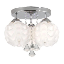 Ozdobny plafon Sada srebrny 3xE14 plus LED Light Prestige