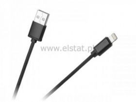 Kabel USB - IPOD IPHONE 1m; plecionka; czarny