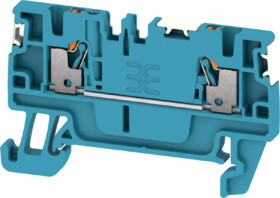 Through terminal block, push-in connection, 1.5 mm², 17.5 A, 6 kV, blue, 2674600000