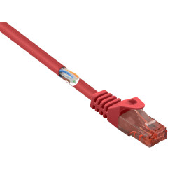 Renkforce RF-5047412 Network cable CAT6 U/UTP Red 3m Flame-retardant