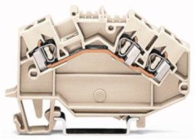 3-wire feed-through terminal, spring-clamp connection, 0.08-2.5 mm², 1 pole, 23 A, light gray, 780-993