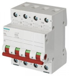 Rozłącznik modułowy 3P+N 63A 400V AC czerwona dźwignia 5TL1663-1