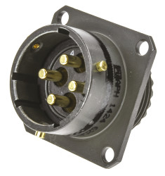 Złącze 4-pinowe Żeński Amphenol Limited Męski Montaż na kołnierzu MIL-DTL-26482 rozmiar 14