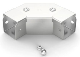 Pokrywa przednia do koryt kablowych Stal nierdzewna 304 Zatyczka przednia wygięta pod kątem 90 50 x 50mm RS PRO