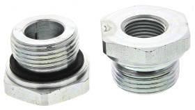 Hydrauliczny reduktor gwintowany prosty, Złacze A: BSPP męski, Złacze B: BSPP żeński, Stal, 315bar