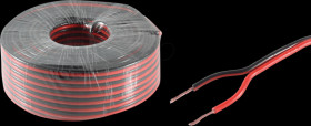 BS06-15105 Speaker cable 0.75mm² CCA rt/SW 25m.
