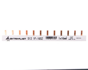 Szyna prądowa typu PIN 1P 16mm2 100A 12 pinów IZS16/1F/12 45.236