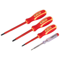 Siegen S01155 Electrician's Screwdriver Set 4pc VDE Approved