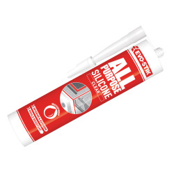 Evo-Stik 30811724 All Purpose Flex Silicone Sealant Clear C20