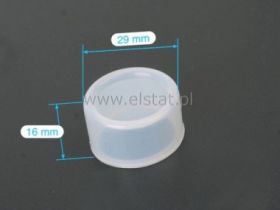 Osłona silikonowa wodoodporna; fi=22 wys= 16mm