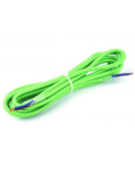 KABEL ZASILAJĄCY W OPLOCIE 230V 2x0,75mm 3m LIMONKOWY
