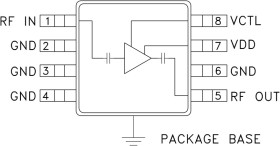 Low Noise Amplifier SMT with AGC, 5 - 6 GHz