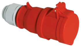 Złącze przemysłowe - zasilające 32A Gniazdo 415 V 3P + E Bals Czerwony Montaż na kablu IP44