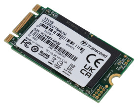 Dysk SSD MTS402M, 32 GB, SATA III, wewnętrzny Tak, Transcend MLC -40 → +85°C